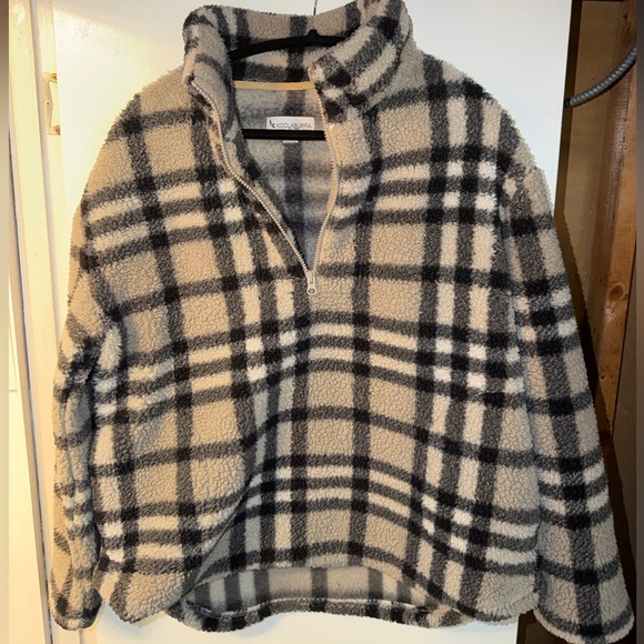 Koolaburra by UGG Haymarket fleece sherpa 1/4 zip sweater Medium - Picture 1 of 5